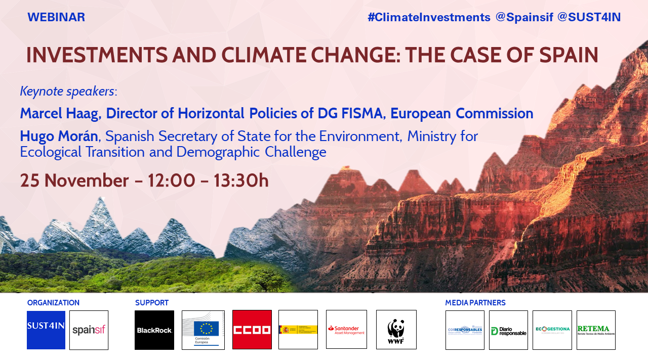 Webinar: Investments and climate change: The case of Spain