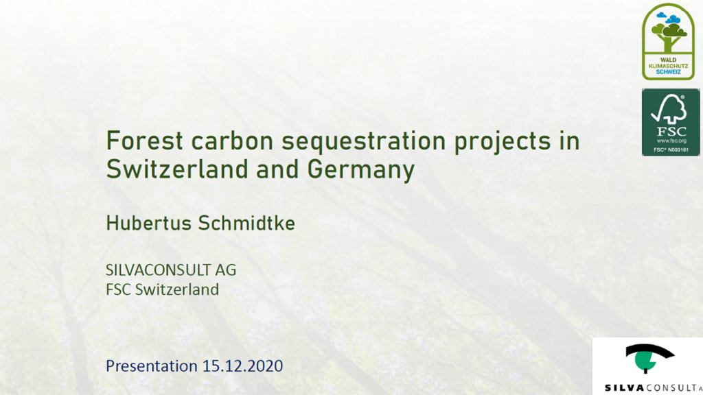 Forest carbon sequestration projects in Switzerland and Germany