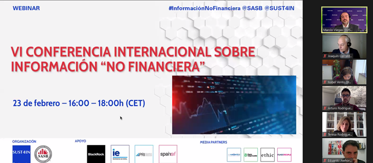 VI CONFERENCIA SOBRE INFORMACION NO FINANCIERA